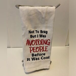 Not to brag but I was avoiding people hipster towel